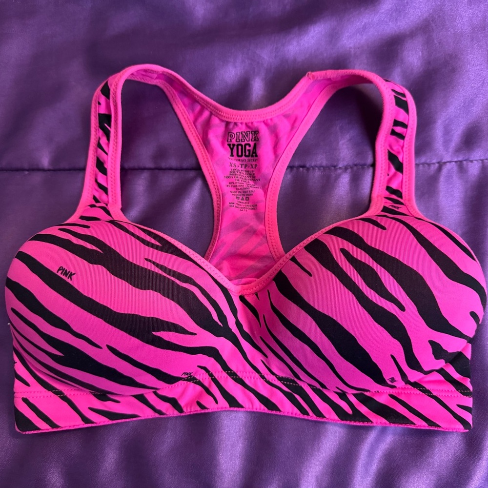 PINK Victoria's Secret Zebra Print Sports Bra Size XS